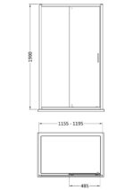 1900 x 1200mm Sliding Shower Door - Image 2