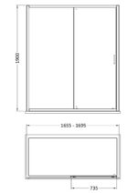 1900 x 1700mm Sliding Shower Door - Image 2