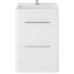 Floor Standing 600mm Cabinet & Polymarble Basin