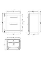 Floor Standing 600mm Cabinet & Ceramic Basin - Image 3