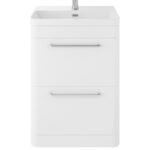 Floor Standing 600mm Cabinet & Thin Edge Ceramic Basin