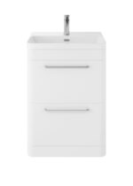 Hudson Reed Solar Floor Standing 600mm Cabinet & Thin Edge Ceramic Basin