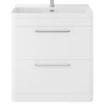 Floor Standing 800mm Cabinet & Thin Edge Ceramic Basin