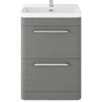 Hudson Reed Solar Floor Standing 600mm Cabinet & Thin Edge Ceramic Basin