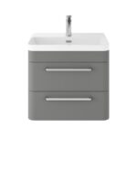 Hudson Reed Solar Wall Hung 600mm Cabinet & Thin Edge Ceramic Basin