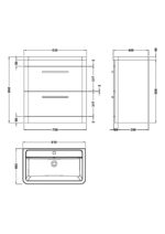 Floor Standing 800mm Cabinet & Ceramic Basin - Image 3