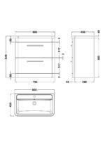 Floor Standing 800mm Cabinet & Ceramic Basin - Image 3