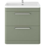 Floor Standing 800mm Cabinet & Thin Edge Ceramic Basin