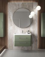 Wall Hung 600mm Cabinet & Polymarble Basin - Image 2