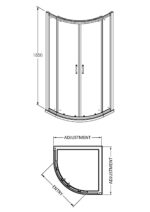Nuie Ella 1850 x 900mm Quadrant Shower Enclosure - Image 2