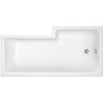 1600mm Left Hand Square Shower Bath