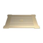 Square Shower Waste With Brushed Brass Top