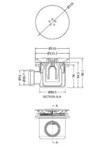 Mega Flow Shower Waste Gun Metal Top - Image 2