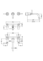 Hudson Reed Tec Lever Wall Mounted Basin Mixer - Image 2