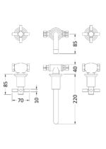 Wall Mounted Basin Mixer - Image 2