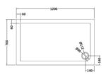 Rectangular Shower Tray 1200 x 700mm - Image 2