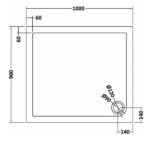 Rectangular Shower Tray 1000 x 900mm - Image 2