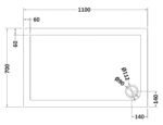 Rectangular Shower Tray 1100 x 700mm - Image 2