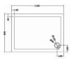 Rectangular Shower Tray 1100 x 800mm - Image 2