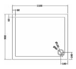 Rectangular Shower Tray 1100 x 900mm - Image 2