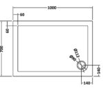 Rectangular Shower Tray 1000 x 700mm - Image 2