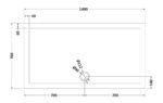 Rectangular Shower Tray 1400 x 760mm - Image 3