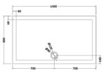 Rectangular Shower Tray 1400 x 800mm - Image 3