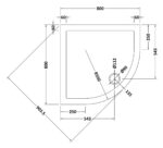 Quadrant Shower Tray 800 x 800mm - Image 2