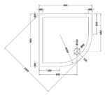 Nuie Quadrant Trays Quadrant Shower Tray 900 x 900mm - Image 2