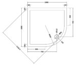 Quadrant Shower Tray 1000 x 1000mm - Image 2