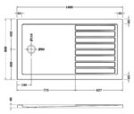 Nuie Rectangular Walk-In Shower Tray 1400 x 800 - Image 3