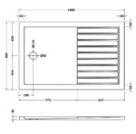 Rectangular Walk-In Shower Tray 1400 x 900 - Image 3