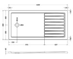 Rectangular Walk-In Shower Tray 1600 x 800 - Image 3