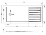 Rectangular Walk-In Shower Tray 1700 x 800 - Image 3