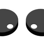 Matt Black Toilet Seat Cover Caps