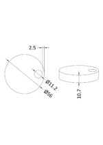 Matt Black Toilet Seat Cover Caps - Image 2