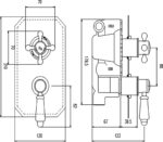 Hudson Reed Topaz Twin Concealed Shower Valve with Diverter - Image 2