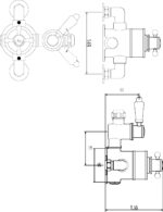 Hudson Reed Topaz Twin Thermostatic Shower Valve - Image 2