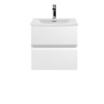 500mm Wall Hung 2 Drawer Vanity Unit & Basin 4