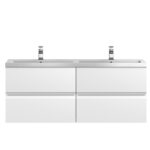 1200 Wall Hung 4 Drawer Vanity & Double Basin