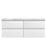 1200mm Wall Hung 4-Drawer Unit & Laminate Worktop