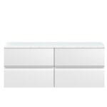 1200mm Wall Hung 4-Drawer Unit & Laminate Worktop
