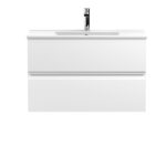800mm Wall Hung 2-Drawer Vanity Unit & Basin 2