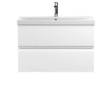 800mm Wall Hung 2-Drawer Vanity Unit & Basin 3