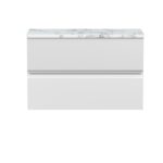 800mm Wall Hung 2-Drawer Unit & Laminate Worktop