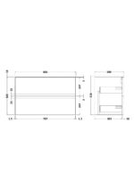 800mm Wall Hung 2-Drawer Vanity Unit & Worktop - Image 2