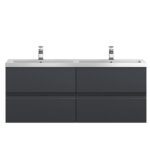1200 Wall Hung 4 Drawer Vanity & Double Basin