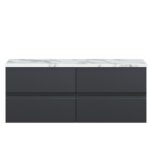 1200mm Wall Hung 4-Drawer Unit & Laminate Worktop