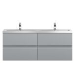 1200 Wall Hung 4 Drawer Vanity & Double Basin