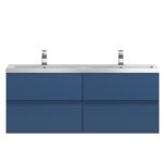 1200 Wall Hung 4 Drawer Vanity & Double Basin